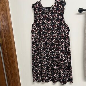 Rewind Black and Pink Floral Dress
